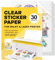 Stickerpapier Papier Zum Bedrucke 30Stk A4 Wasserdicht Bedruckbare Klebefolie Transparent Vinyl Sticker Papier Selbstklebend Für Laserdrucker Tintenstrahldrucker Schnell Trocknen 21 x 29,7 cm