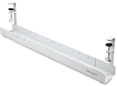 StarTech Under Desk Cable Management Tray, White (CALW-DESK-CABLE-TRAY)