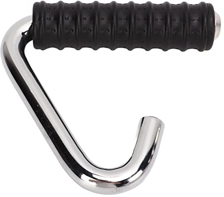 Neutral Grip Pull up Handles, Fitness C Handle Grip Help Expand the Scope of Exercise, Fitness Handle Grip Silver C Shaped for Home Gym Any Cable Exercise Equipment