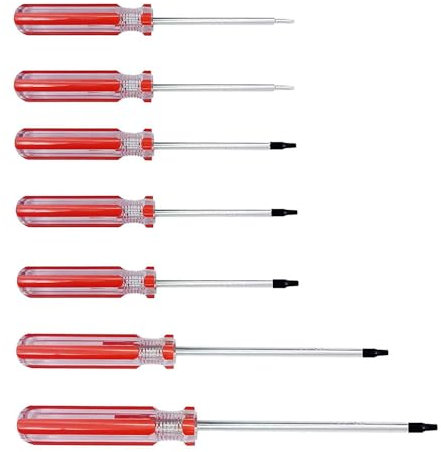 Fongmore Set di 7 cacciaviti magnetici a testa triangolare da 1,4mm a 4,2mm, kit di attrezzi per il fissaggio di giocattoli elettronici