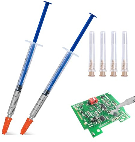 WEILAOK Colle Contact Electrique Conductrice, Peinture Conductrice, Colle Conductrice Electronique, Utilisé pour Réparer Claviers, Circuits Imprimés, Argent, 2 Pièces