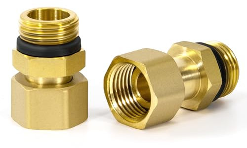 Raccordo di Compressione, 2 Pezzi 1/2 OD x 1/2 Filetto Maschio Heavy Duty Raccordo di Compressione in Ottone con Gomma, Connettore di Raccordo di Tubi per Acqua, Aria, Olio