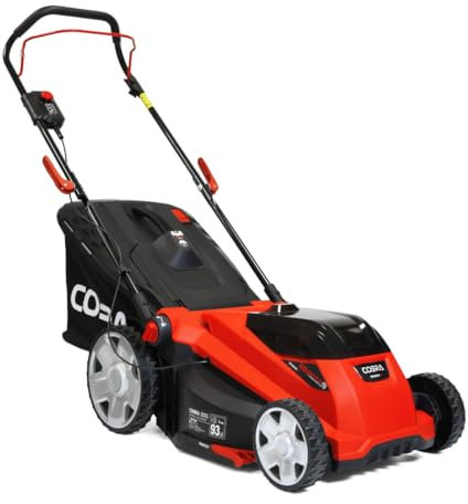 Cobra MX3840VX 40V Cordless Lawnmower with 4.0Ah Battery & Charger – 38cm Cutting Width, Mulch Plug, Grass Combs, 40L Grass Bag, 5 Height Settings