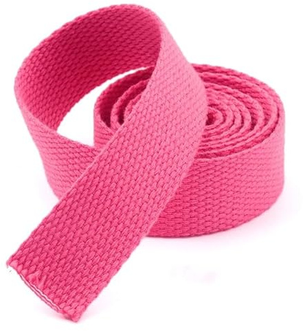 WEOKDFHA sadelgjord 5 meter 25 mm kanvas band bältesväska sadelgjord nylon ryggsäck band sömnadstillbehör (rosenröd)