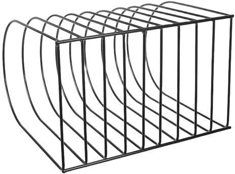 Sosoport Étagère de Bureau en Fer Forgé Noire, Grosse Taille Semi-Circulaire, Organiseur Horizontal Compact pour Rangement Livres et Dossiers, Bibliothèque Mobile pour Bureau et Étude