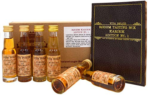 Vita Dulcis Rum Tasting Probierset Edition Karibik No. 1 | 6x0,02l mit Verkostungsbooklet | Probier Set | Rum Set