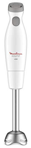 Moulinex Easychef DD4511 - Batidora de mano, 450 W, 2 velocidades, cuchillas Zelkrom, color blanco