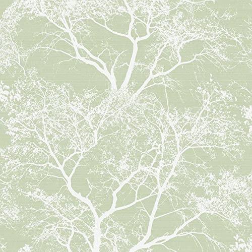 Whispering Trees - Green - 65620 - Wallpaper