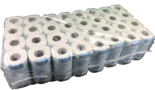 64 Rollen MAMA Toilettenpapier, 3-lagig, Zellstoff weiß, 150 Blatt je Rolle Klopapier Familienpackung