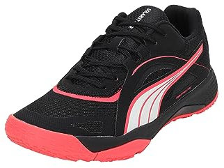 PUMA Unisex Solarstrike Ii Indoor Court Shoe, Black Fire Orchid White, 45 EU