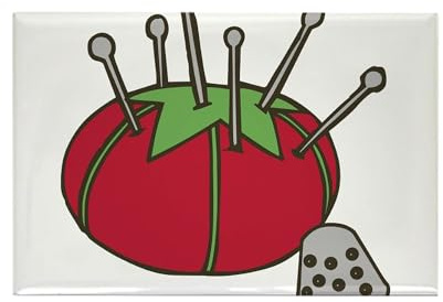 CafePress Tomato Pin Cushion Rectangle Magnet, 3x2 Refrigerator Magnet