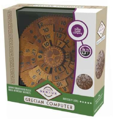 The Happy Puzzle Company | True Genius Grecian Computer | Wood Brain Teaser Puzzle Based Ancient Artifacts | Learn Lateral Thinking & Problem Solving Skills | Ages 10+