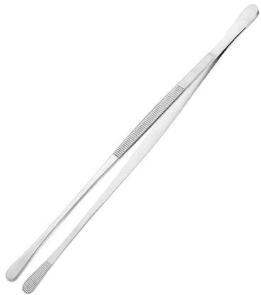 Pinze da cucina robuste, pinze lunghe e fini per cucinare, pinzette da cucina e da cucina in acciaio inox, pinze per barbecue in acciaio inox, pinze multiuso resistenti al calore, buone prese, 35 cm