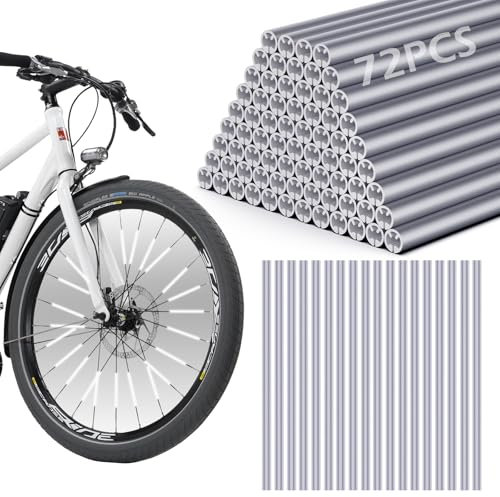 Speichenreflektoren Set,GeeRic 72 Stück Speichenreflektoren Fahrrad StVZO zugelassen,360° Sichtbarkeit Reflektoren Fahrrad,Einfache Montage