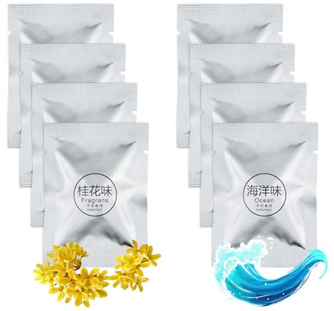 URAQT Deodoranti d'Aria per Auto, 8 Pezzi Ricariche Deodorante per Auto, pastiglie per deodorante per auto, Deodorante per Auto Solido Pastiglie di Ricambio per Aromaterapia (oceano, osmanto)