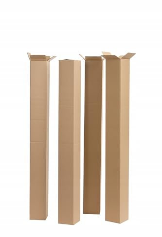WePack 10 Stück Versandhülsen 1000x100x100 mm Versandkarton lang und eckig 1-teilige Design Braun Versandrohr Versandrolle Faltkarton ohne Sperrgutzuschlag