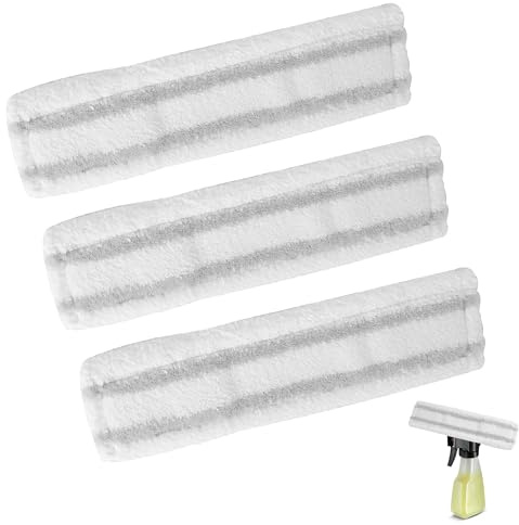 Noenaeni 3Pcs Window Cleaning Pads for Karcher Window Vac WV1 WV50 WV75 High Density Microfibre Replacement Pads for Karcher Window Cleaner Accessories, karcher Window vac Accessories