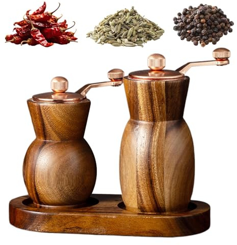 Moulin À Sel Et À Poivre – Gadgets De Cuisine En Bois À Manivelle, Moulin À Sel, Poivrière, Ensemble Pour Assaisonner Les Haricots, Chili, Cumin, Comptoir, Garde-manger, Appartement, Restaurant,
