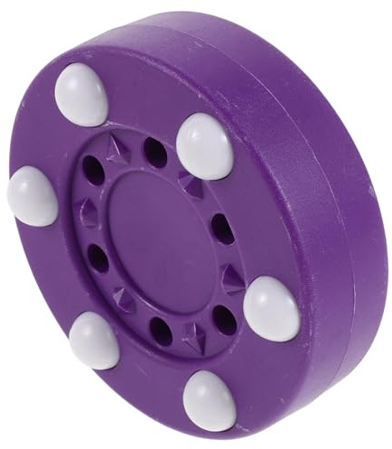 Sosoport Disco de Hockey sobre Patines Morado de 3 Pulgadas Seis Rodillos para Entrenamiento de Hockey sobre Ruedas Disco Deportivo Resistente para Práctica en Interiores y Exteriores