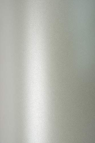 Netuno 10 fogli carta perlata argento formato A4 21 x 29,7 cm 125g Sirio Pearl Platinum carta madreperla creativa elegante perlescente effetto metallico per inviti biglietti augurali partecipazioni