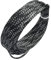 Othmro 5m/16.4ft ANIMAL DOMÉSTICO extensible cable trenzado que envuelve la manga flexible de la malla de alambre negro plata