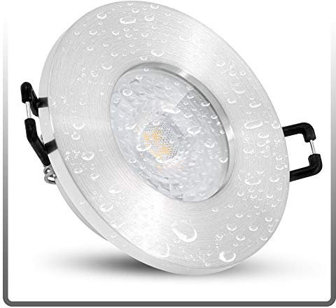 linovum ISASO Spot LED encastrable plat IP65 pour salle de bain et douche avec module LED 5 W Blanc neutre 230 V