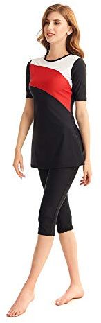 Modest baddräkt, hudutslag, vakt, surfdräkt, kortärmade badkläder, burkini, baddräkt