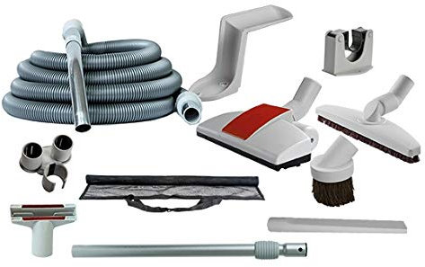 Zentralstaubsauger Zubehör Kit mit Standard Schlauch ohne Ein/Ausschalter - für viele Marken geeignet - Länge 12 Meter