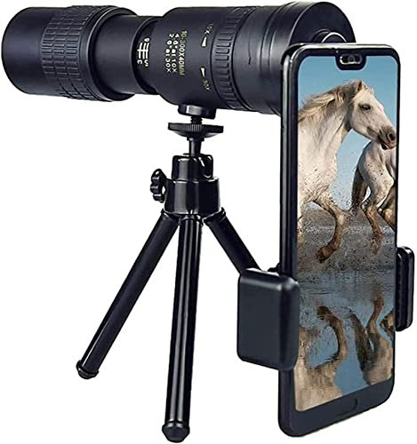 4K 10-300X40mm Super Teleobjetivo Zoom Monocular Telescopio HD Óptica Cámara Teléfono Lente Telescopio con trípode para teléfono Inteligente