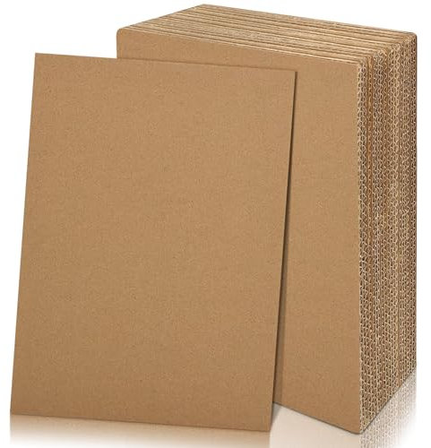 yuejuhe 20 Pezzi Cartone Ondulato, Fogli Cartoncino Ondulato, Cartone Pressato per Pittura, Modellismo, Arti e Mestieri (A4)
