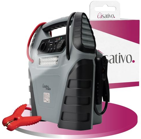 Casativo 5-in-1 Powerbank mit Starthilfe Booster & Luftkompressor – 12V, 20Ah, 1000A, 150 PSI – leistungsstark, mobil & vielseitig – für Auto, Motorrad & Outdoor