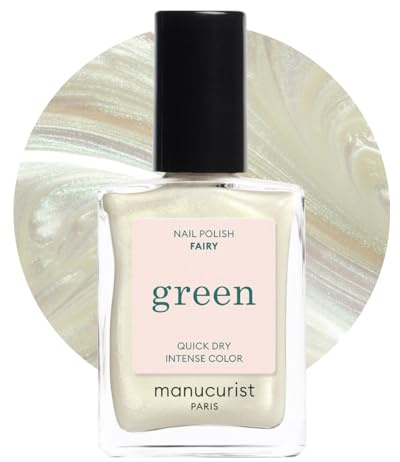 Manucurist Green Vernis à Ongles Blanc Nacré Holographique Fairy - Classique - Effet Manucure professionnelle - Vernis Manucurist - Nail Polish Ongle - 15ml