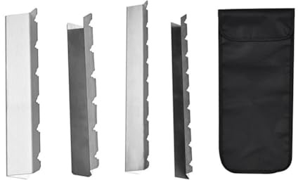 MeevrgR Juego de soportes para pinchos de barbacoa de acero inoxidable con estantes de 6 ranuras y 9 ranuras y bolsa de transporte para asar al aire libre