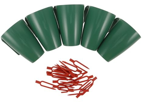 BESPORTBLE Set 5 Vasi da Vivaio Riutilizzabili per Fragole con Fori di Drenaggio, Piccoli Contenitori per Piante da Appartamento con Forca per Trapianto, Vasi da Giardino per Coltivazione