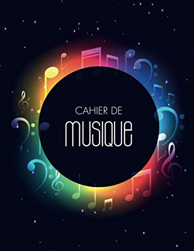 Cahier De Musique: Carnet De Partitions | Seyes Grands Carreaux et Portées | 12 Portée par Page | Format A4 | Cahier de Musique et Chant