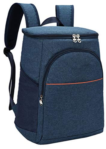 MiduoHu 15ml cool backpack lunch bag, waterproof and leak-proof cool bag, large picnic backpack to keep warm and refrigerated food storage (Color : Blue)