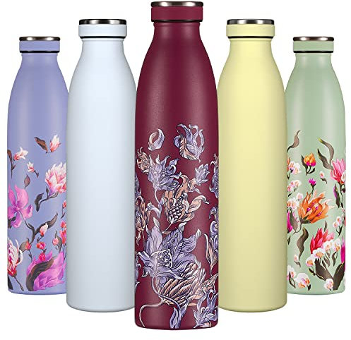 B2DO Trinkflasche Edelstahl 750ml Orientalischer Kosmos | Wiederverwendbare Vakuum Metall Thermoskanne Wasserflasche | Auslaufsichere isolierte Thermosflasche|BPA-freie Isolierflasche für Sport,Office