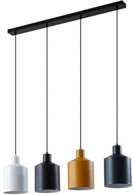 Lindby Pendelleuchte Tirane (Modern) in Schwarz aus Metall (4 flammig, E27) - Deckenlampe Esstischlampe Hängelampe Hängeleuchte Wohnzimmerleuchte