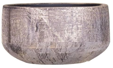 INNA-Glas Keramikblomskål AETIOS, färgövergång, guldbrun, 13 cm, Ø 28 cm