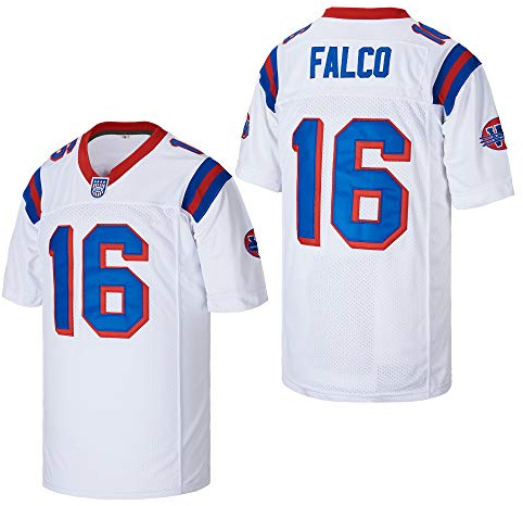 CGUBJI Mens Shane Falco #16 the Replacements Movie Football Jersey Stitched White Size S