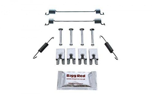 Bigg Red - Parking Hand Brake Shoe Fitting Kit - Rear Brakes Drum dia 203mm, Shoe width 38mm - Compatible with, Lancia, Vauxhall
