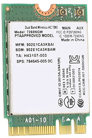 Plyisty Scheda WiFi Dual Band NGFF M.2 2.4Ghz 5Ghz 1200Mbps con BT 4.0, Ampia compatibilità, Protocollo Wireless 802.11a G N AC per LaptopAcer
