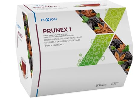 Prunex 1 Tè in polvere, gusto prugna per la pulizia e la disintossicazione del colon, per un transito intestinale ottimale (28 un)