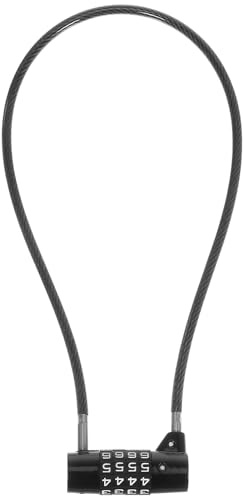 VICASKY Cadenas à Combinaison Réglable avec Câble en Alliage de Zinc, 4 Chiffres, Sécurisé pour Boîte à Outils et Valise, Usage Extérieur et Scolaire
