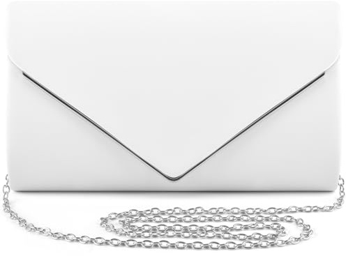 ERKOON Women's Clutches, Leather Clutch Bags, Evening Bag with Detachable Strap, Prom Handbag Formal Party Clutches Wedding Purses Cocktail Promenade Shoulder