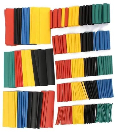 ZENQARI 164 Piezas Termoretractil para Cables, Tubo Termoretractil de PE con Adhesivo, Ideal para Aislamiento Eléctrico, Reparaciones de Cables y Conexiones de Datos, Multicolor