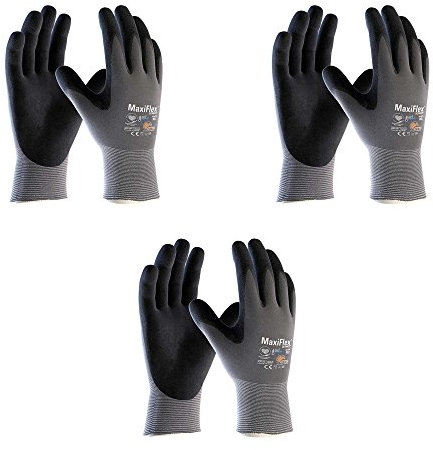 MaxiFlex Ultimate ATG 42-874 AD-APT Nahtlose Strickhandschuhe, Größe XL, 3 Paar