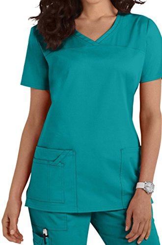 Smart Uniform 1122 V-Neck Scrub (S, Teal)