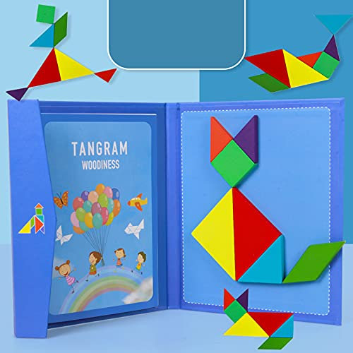Tangram Magnetisches Spiel aus Holz Kinder