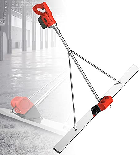 6000 giri/min Strumento vibratore per finitura in calcestruzzo con massetto elettrico, lama da 150 cm Righello antimanomissione per livellamento della superficie del massetto senza fili raschietto